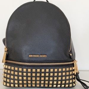 Michael Kors Rhea Small Studded Leather Backpack